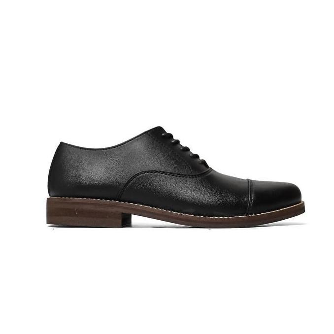 Kakikaki- Sanada Derby Oxford Black - Brygan Craftmanship Sepatu Kerja Pantofel Pria Shoes Hitam