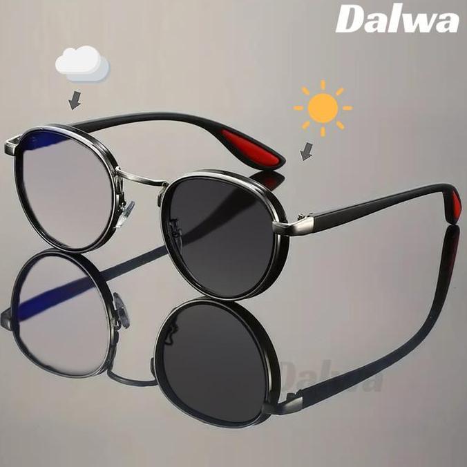 Whynot- Bening Tanpa KaburDalwa Kacamata Anti Radiasi Fotokromik Unisex Dalwa Lensa Bulat 3-In-1 Ant