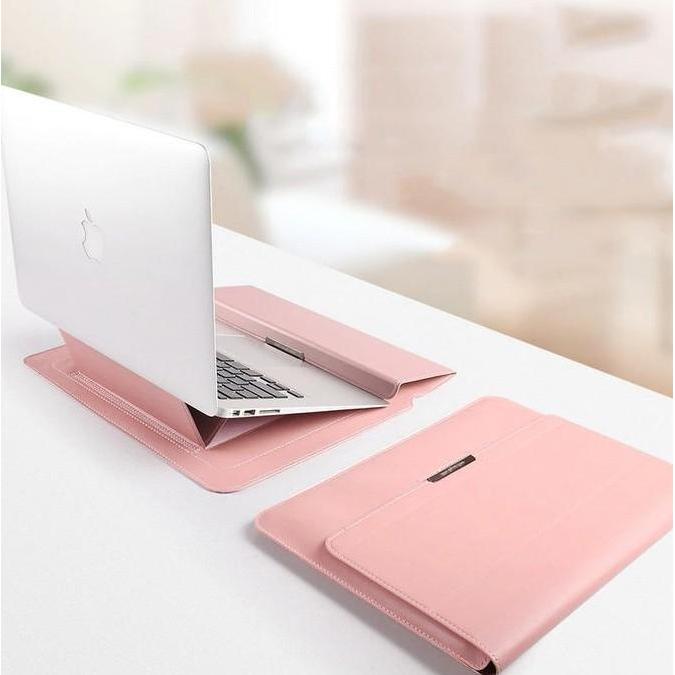Laptop Hp Envy X360 13 Inch Tas Sleeve Cover Standing Leather + Pouch