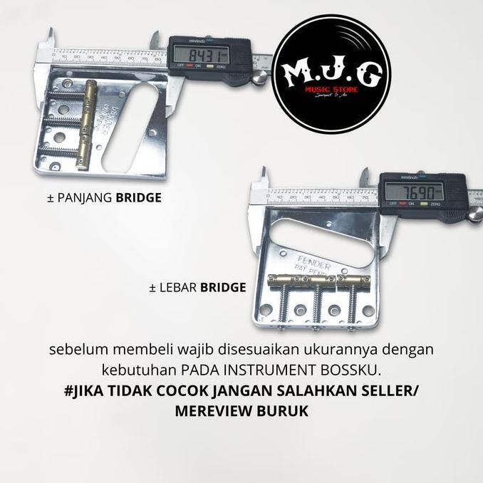 Tremolo Saddle Bridge Gitar Elektrik Telecaster Fndr With 3 Barel Saddle