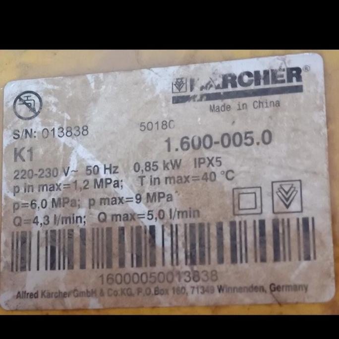 Instangaspol- Selang Hose 10M Karcher K1