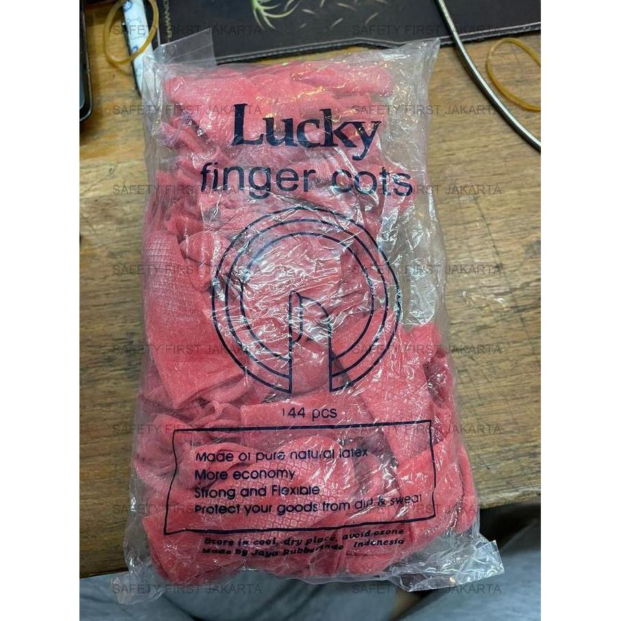 Instangaspol- Sarung Jari Karet / Finger Cots Isi 144 / Finger Coat Merah
