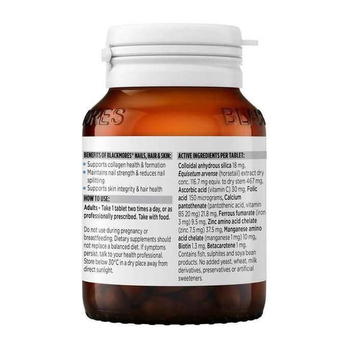 Cod,Bisa- Blackmores Nails Hair & Skin 60 Tablets / Swisse Ultiboost Hair Skin Nails+ 100 Tablet - O