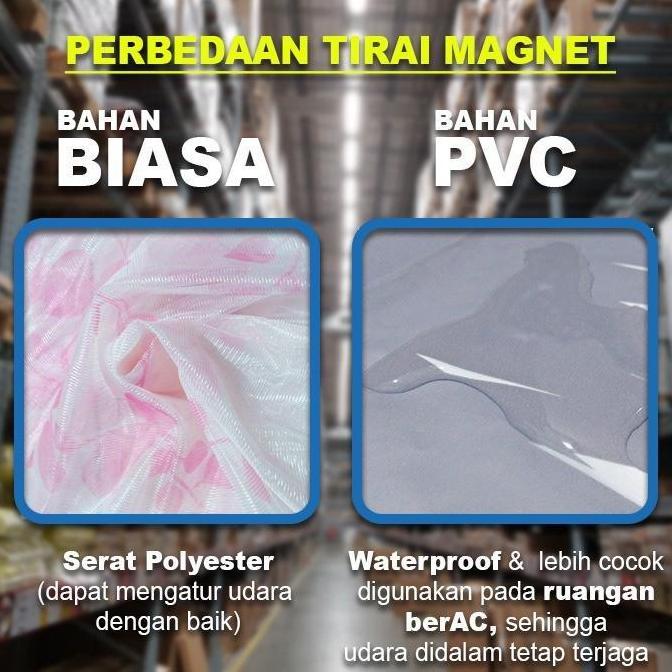 Allthebest- Tirai Magnet Anti Nyamuk-Tirai Magnet PVC-Tirai Magnet Ber-AC Tebal