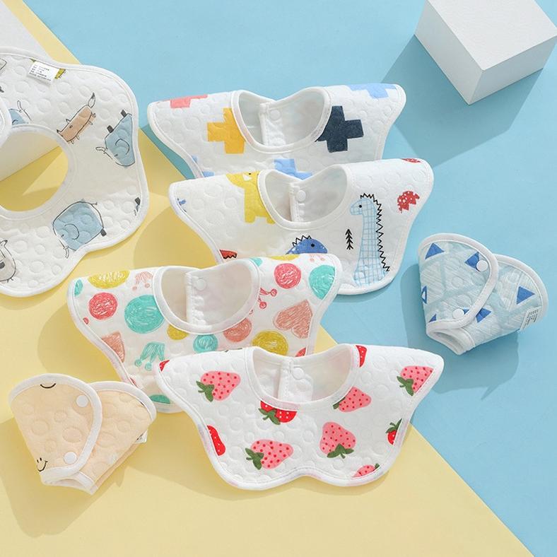 Terbaru Celemek Bayi Anti Muntah Bib Slabber Handuk Air Liur Baby Bahan Katun Celemek Makan Bayi