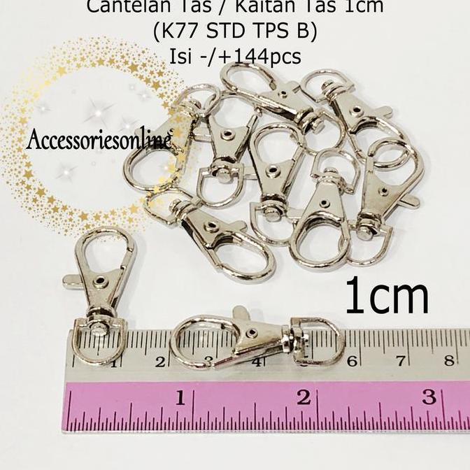 Lansungkirim- Cantelan Tas / Kaitan Tas / Id Card 1 Cm (K77 Std Tps B) Pergross Nkl