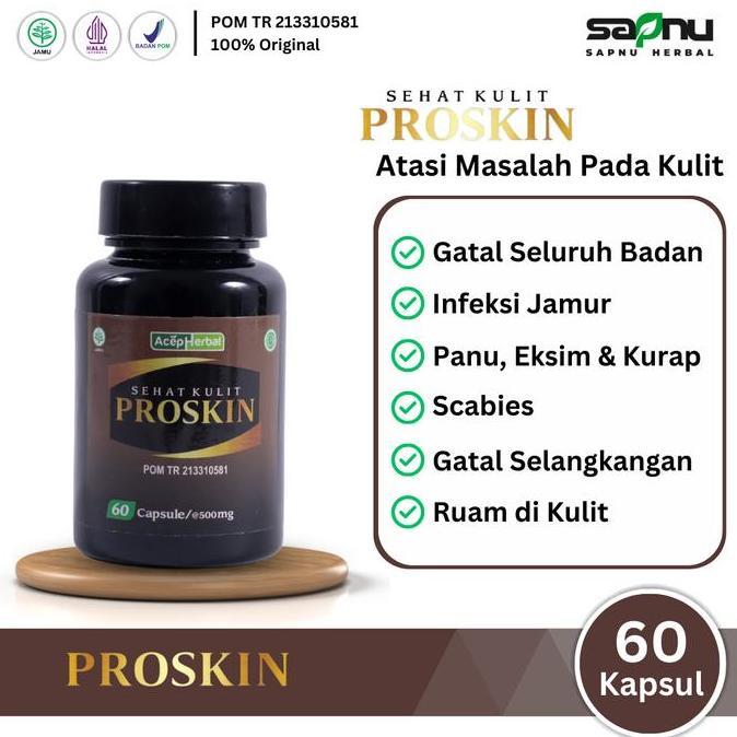 Cod,Bisa- Proskin , Sehat Kulit Proskin , Kapsul Binahong , Obat Mangatasi Masalah Kulit, Obat Gatal