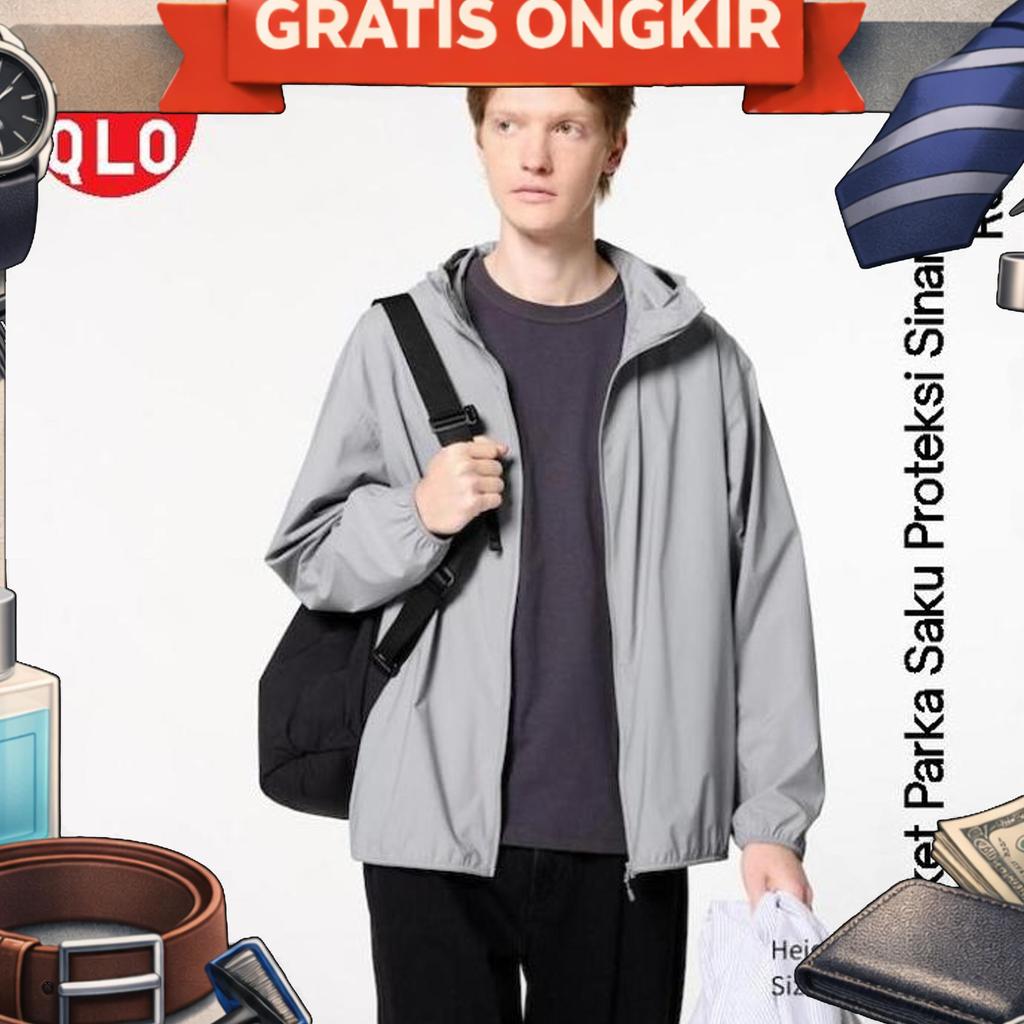 Jaket Parka Saku Uv Protection Olahraga Ringan Uniqlo Original Murah