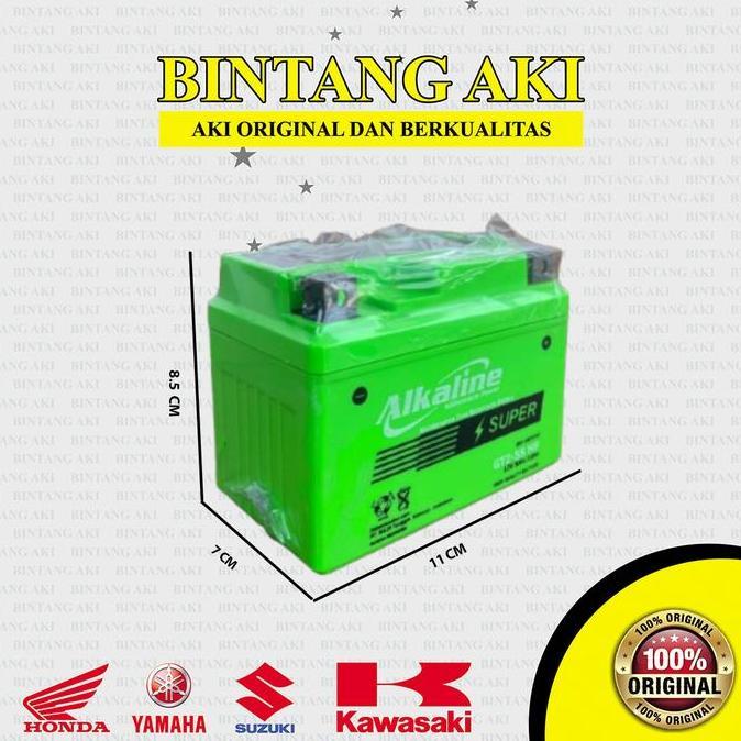 Look- Alkaline Gtz5S Super Aki Kering Motor Vixion Byson Xeon Xabre Beat Fi