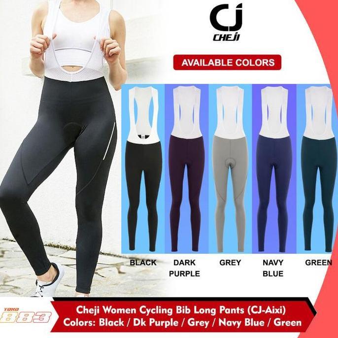 CHEJI BIB Long Women - Celana Sepeda Padding Wanita BIB Panjang - AIXI
