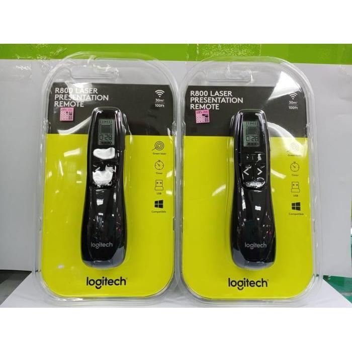Logitech Pointer R800 Laser Presentation Remote Laser Hijau Original