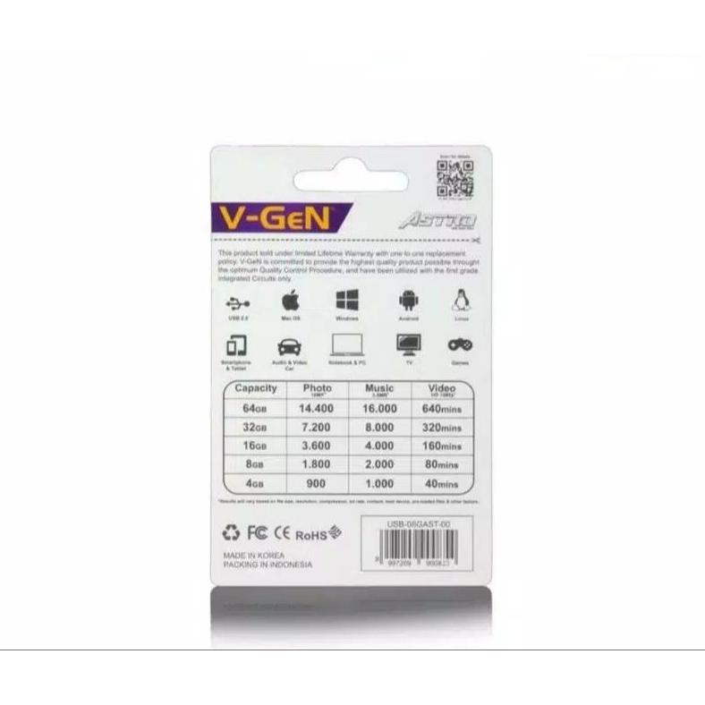 Flashdisk V-Gen Astro 8GB 16GB 32GB 64GB Original Garansi / USB Flashdisk VGen / USB Flash Disk Vgen