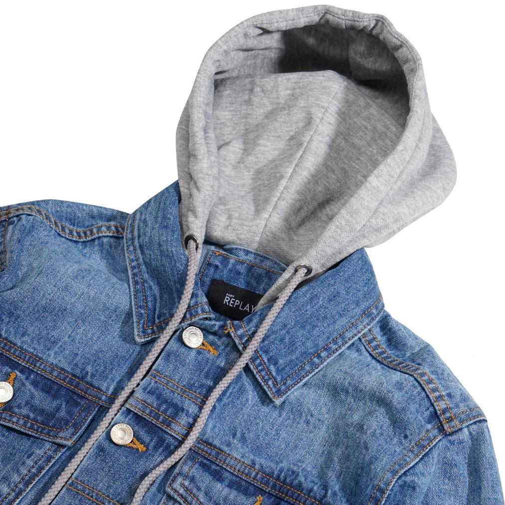 PROMO TERBARU Port Replay Jaket Jeans Pria Denim Hoodie Type III 13oz