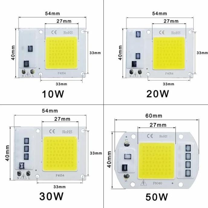 Bestone- LED HPL 50W Suku cadang Lampu sorot LED HPL COB 220V AC 20W 30W 50Watt