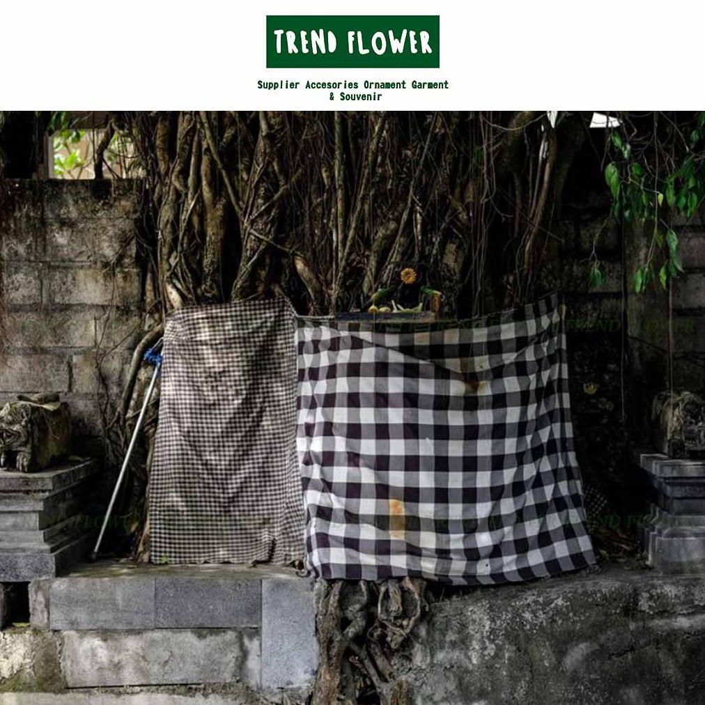 Bergaransi Kain Bali Poleng Tridatu Motif Kotak Kotak Hitam Putih Kain Bali Adat Kain Keagamaan Per 