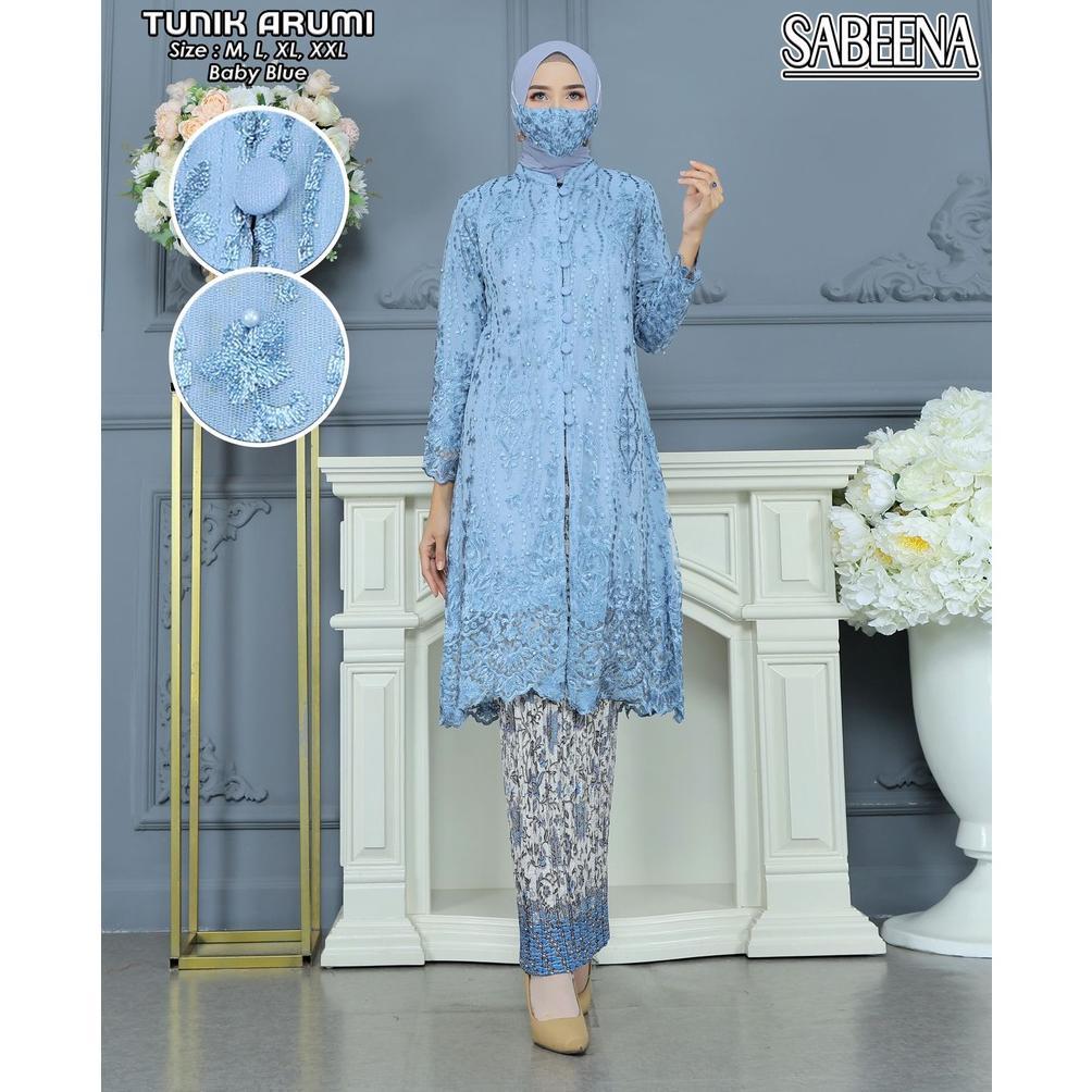 Promo Set Kebaya Tunik Kancing Depan/ Tunik Brokat / Kebaya Modern / Kebaya Tile / Kebaya Favorite /