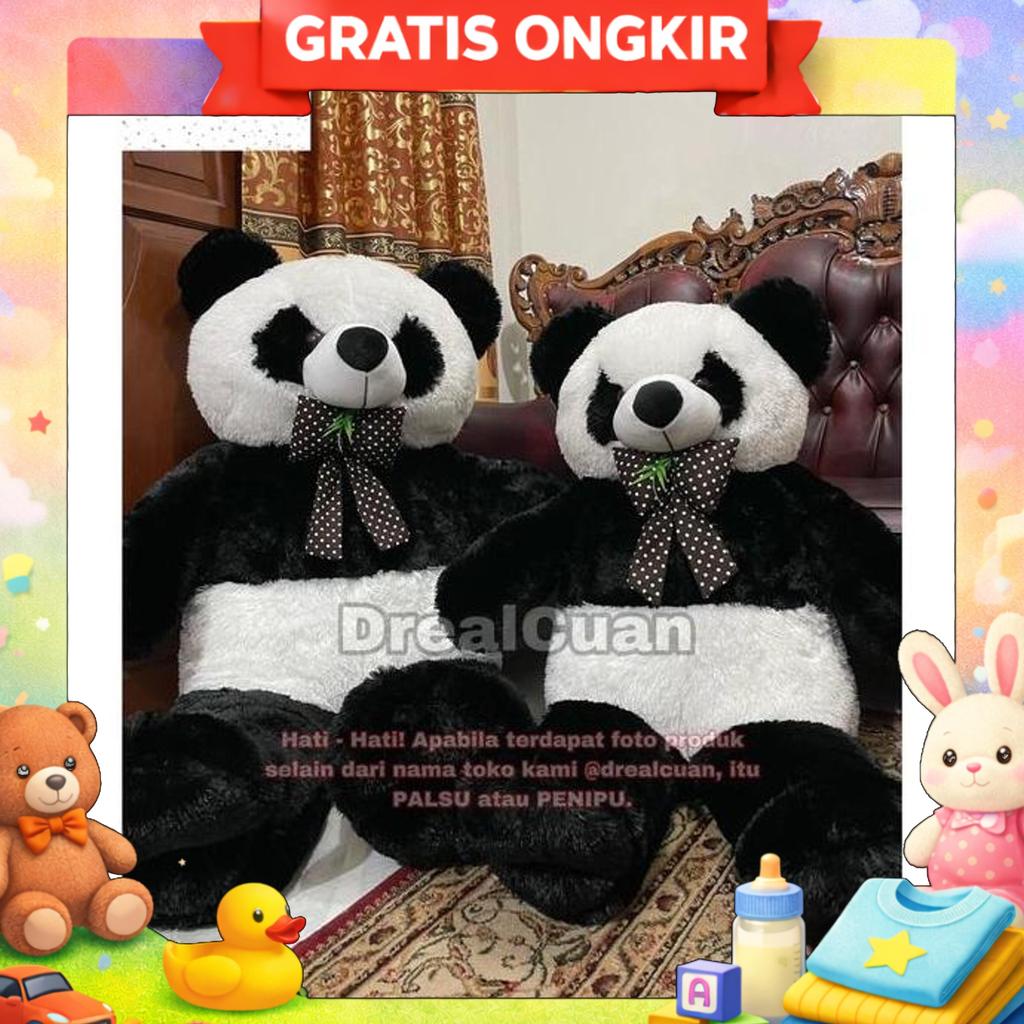 Boneka Panda Hitam Putih 1,3 Meter & 1,5 Meter Super Jumbo Premium Dolls Set Hadiah Boneka Teddy Bam
