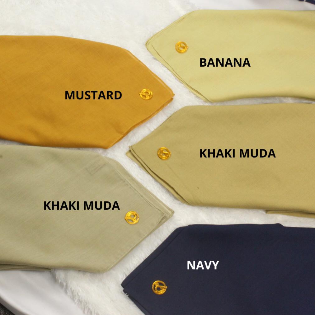 JILBAB KHAKI MUDA PNS HIJAB SEGIEMPAT VOAL PREMIUM KERUDUNG DINAS ASN WARNA KHAKI BY DANDELION
