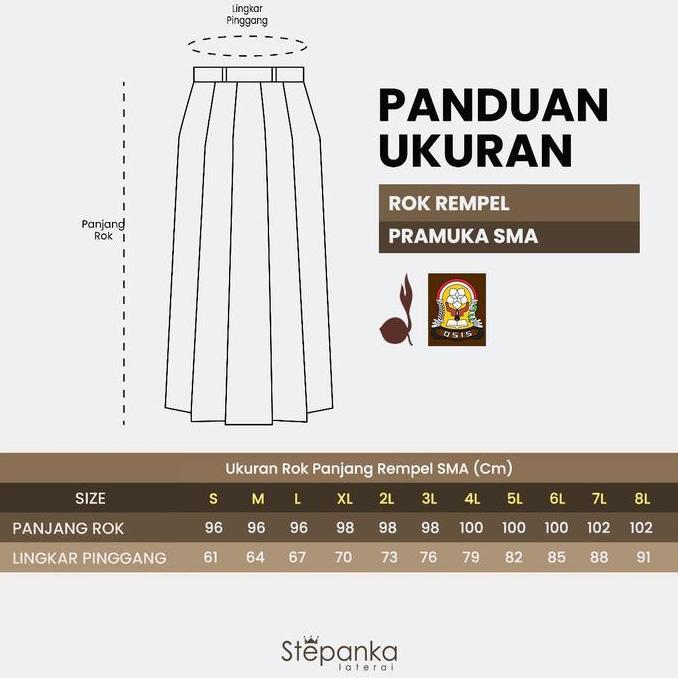 Promo Rok Pramuka SMA - Rok Pramuka Penegak - Seragam Sekolah - Seragam SMA - Stepanka Laterai Disko