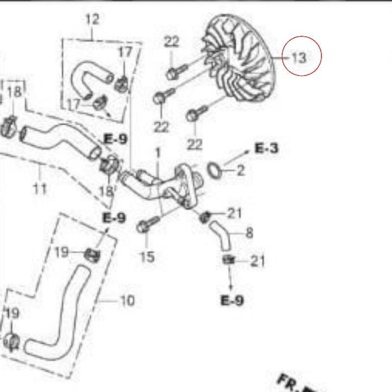 KIPAS MAGNET RADIATOR HONDA VARIO 125 19510-KZR-601