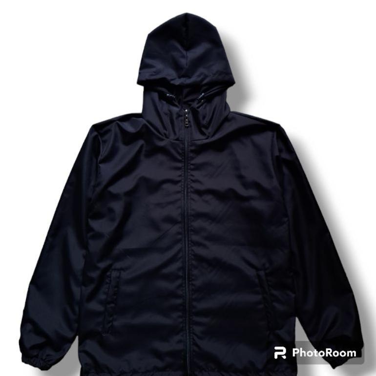 ORIGINAL [BESTSELLER]JAKET RUNNING POLOS UNISEX CASUALOUTFIT/JAKET PARASUT POLOS JUMBO PRIA WANITA B