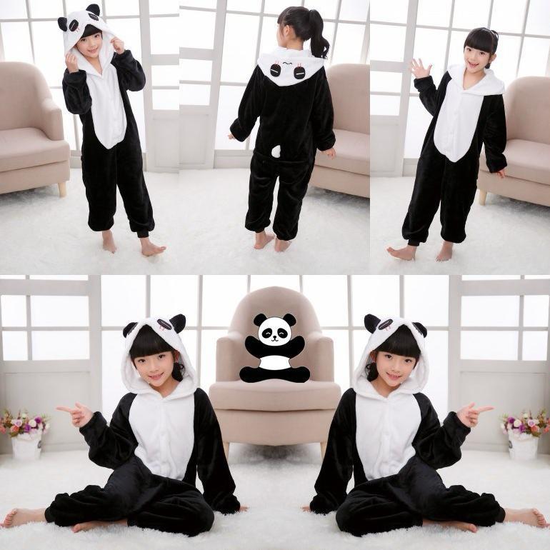 Baju Kostum Piyama Tidur Cosplay Anak Laki Laki Perempuan Motih Hewan Kartun Dinosaurus Spiderman Je