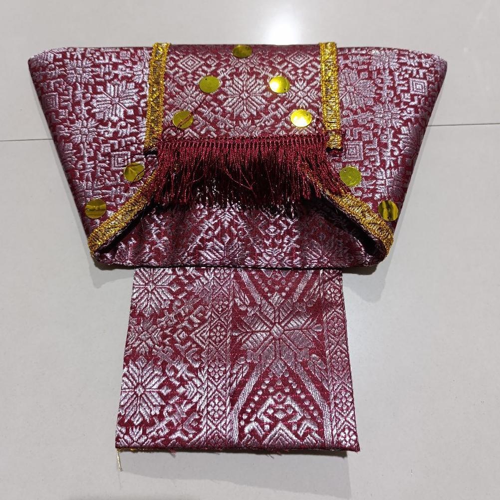 Setelan Baju Bludru Songket Adat Minang Anak / Kostum Anak Adat Padang Minang