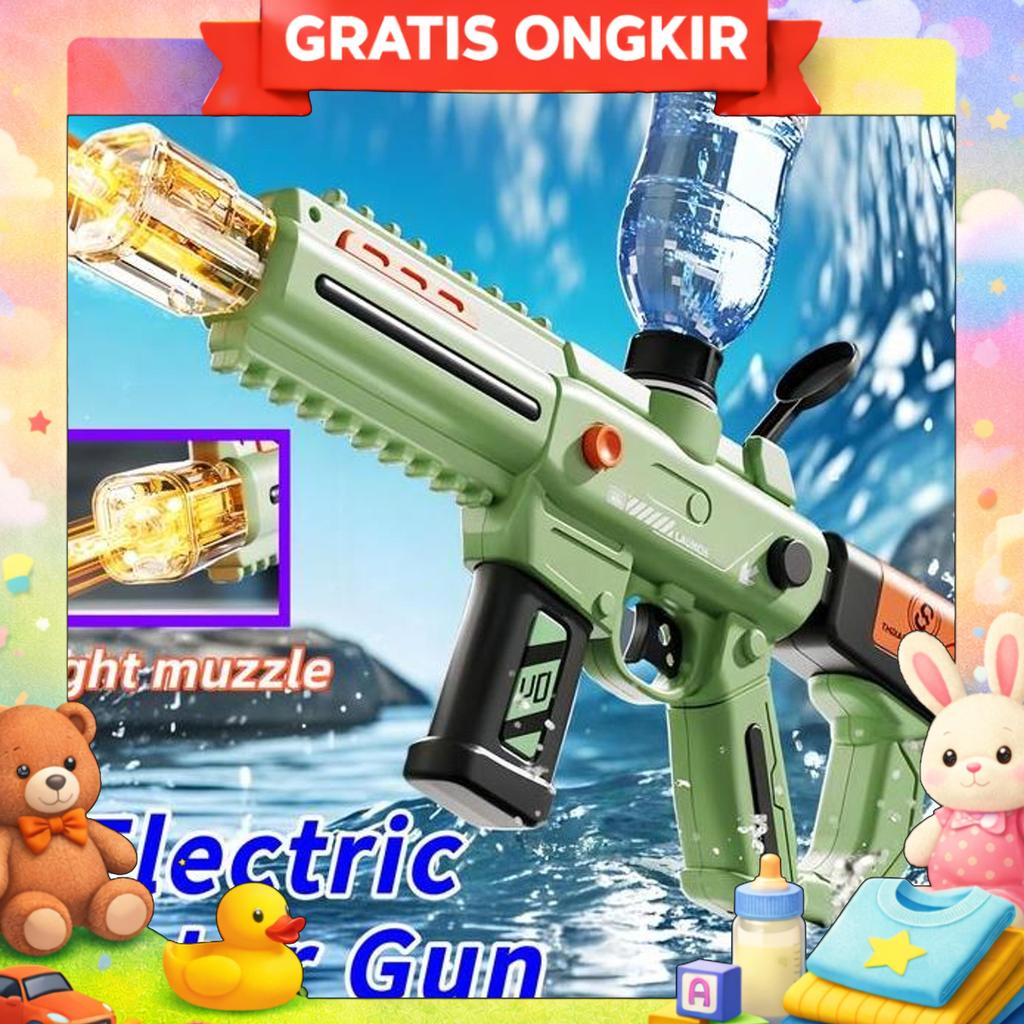 Mainan Senapang Air Elektrik Dengan Semprotan Air Kuat Untuk Kanak-Kanak Senapang Air Berkekuatan Ti