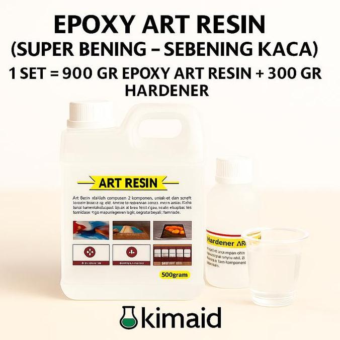 Epoxy Art Resin 1.2 Kg - Epoxy Resin Bening - Kerajinan Tangan
