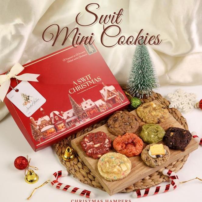Swit Dessert Soft Mini Cookies Isi 8 Pcs Edisi Natal Hampers Free Kartu Ucapan Pita Christmas Gift B