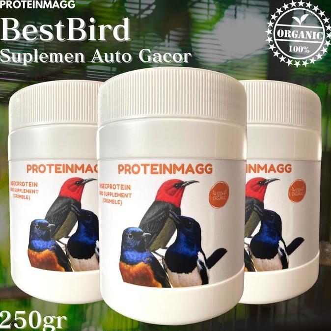 Proteinmagg Suplemen Protein Untuk Burung 250 gr Extra kicau Gacor