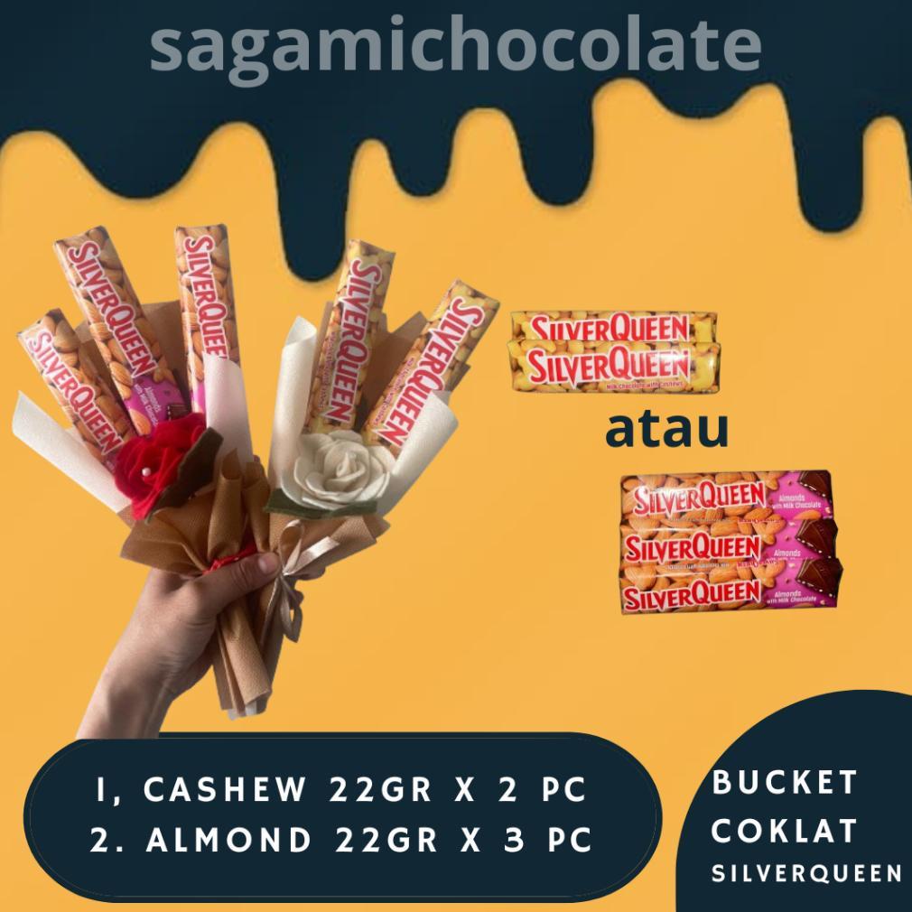 Promo Velantine Buket Coklat Silverqueen / Buket Wisuda Murah / Buket Kado Ulang Tahun / Buket Perpi