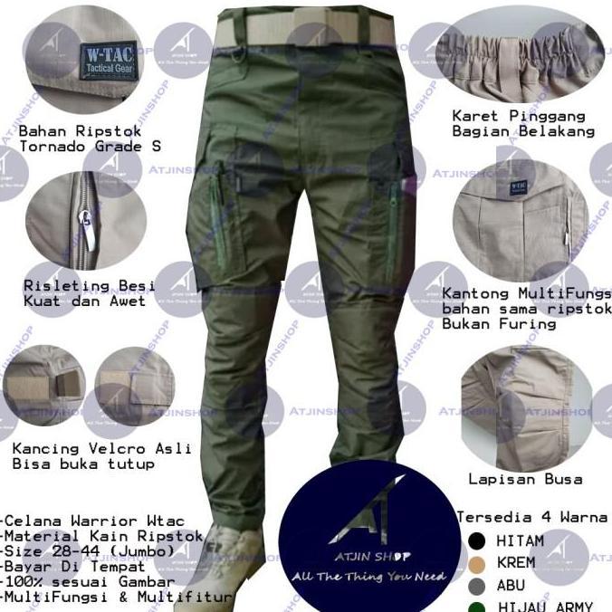 Thebest- JUMBO Size Celana Panjang W-Tac Pria Kualitas ORI Ripstop Tornado