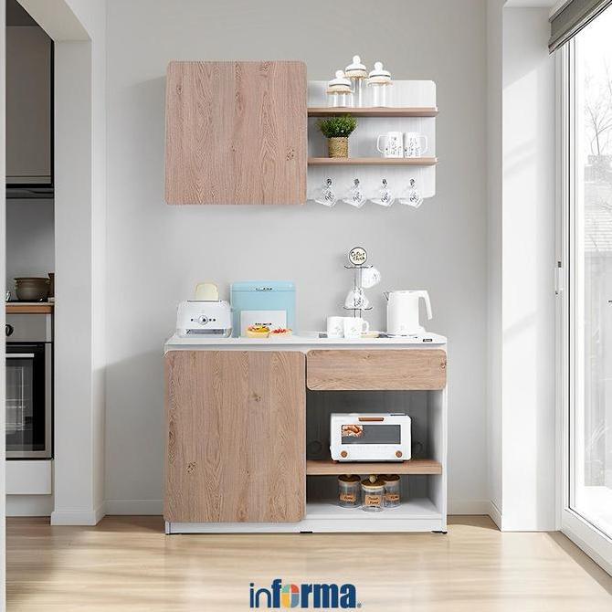 Terlaris Informa Garnet Kitchen Set - Oak Lemari Dapur Meja Saji Kabinet Rak Piring Tempat Penyimpan