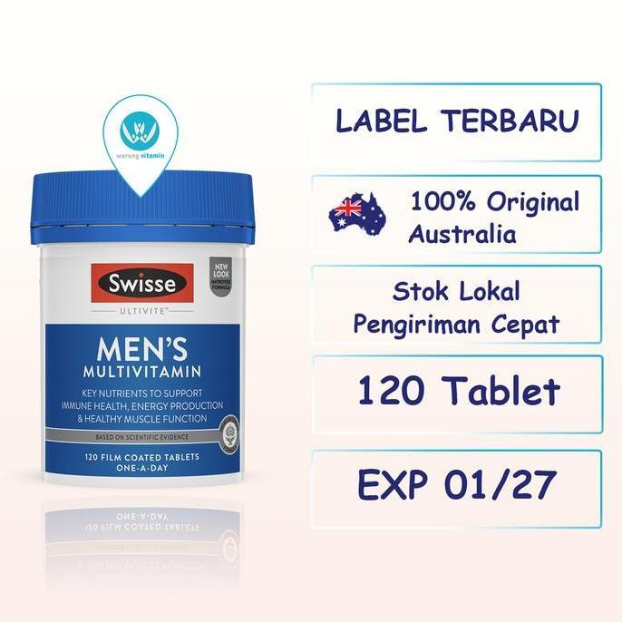 Swisse Men'S Ultivite Multivitamin 120 Tablet Untuk Pria New