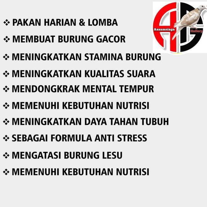 Bluee- Red Zomo Voer Burung Pleci Pakan Burung Pleci Pakan Burung Lomba