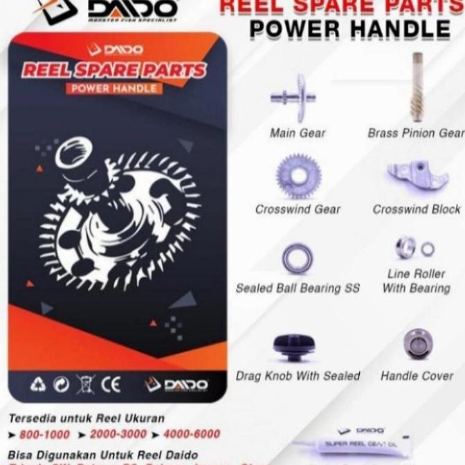 Fhistik- Sparepart Reel Pancing Daido Power & Normal Handle Part Gear Oil Knob