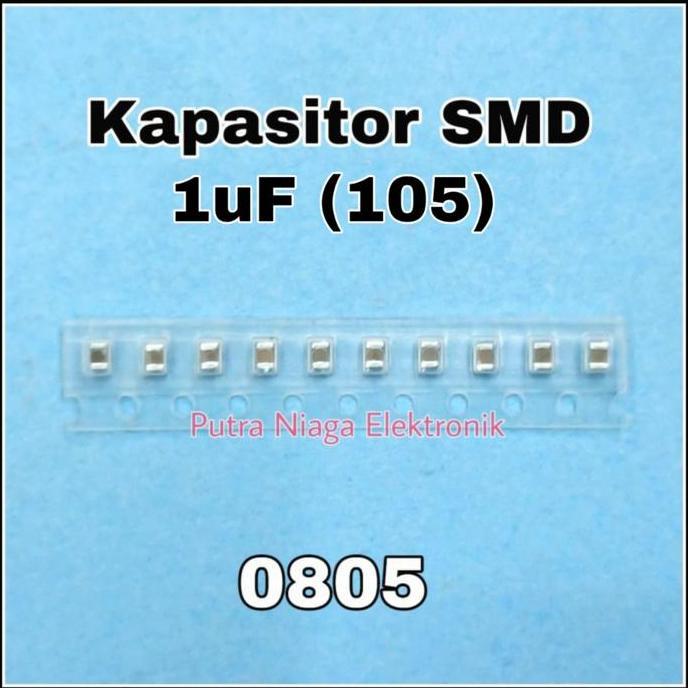 Kirimlangsung- Kapasitor Smd 0805 1Uf 50V Capacitor Non Polar 105