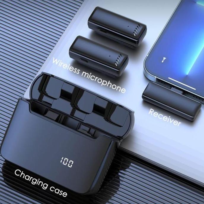 Microphone Mic Clip On Wireless 2.4G Bluetooth Smartphone Hp-Laptop-Pc