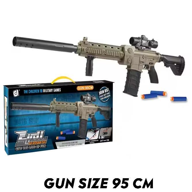 READY Mainan Anak TOY M416 Tembakan Eva Soft Bullet M416 Blowback Electrick Shell Ejecting Mainan Da