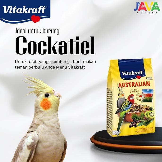 Bluee- Vitakraft Australian For Cockatiels 750Gr Makanan Premium Mix Burung Cockatiels Parkit Austra