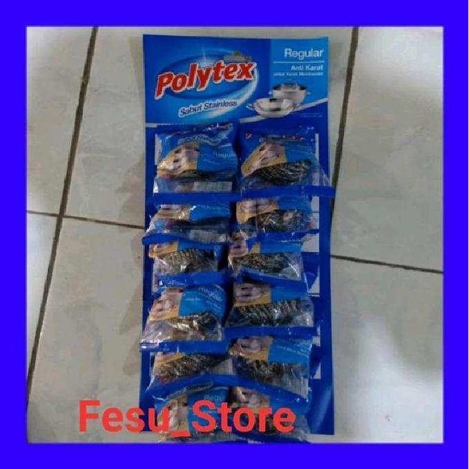 Newkirim- Kawat Cuci Piring / Kawat Cuci Panci Polytex Isi 12Pcs