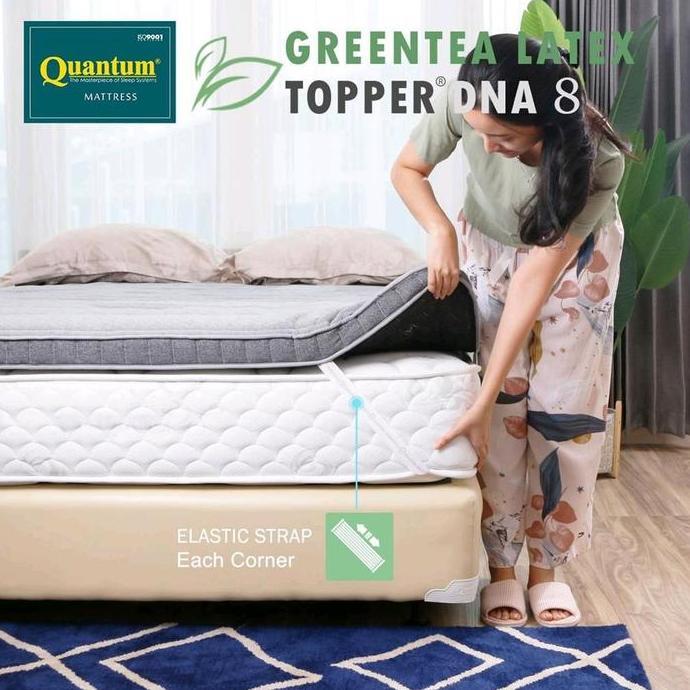 Lansungkirim- Quantum Matras Topper Greentea Latex Dna 8 Busa Furniture