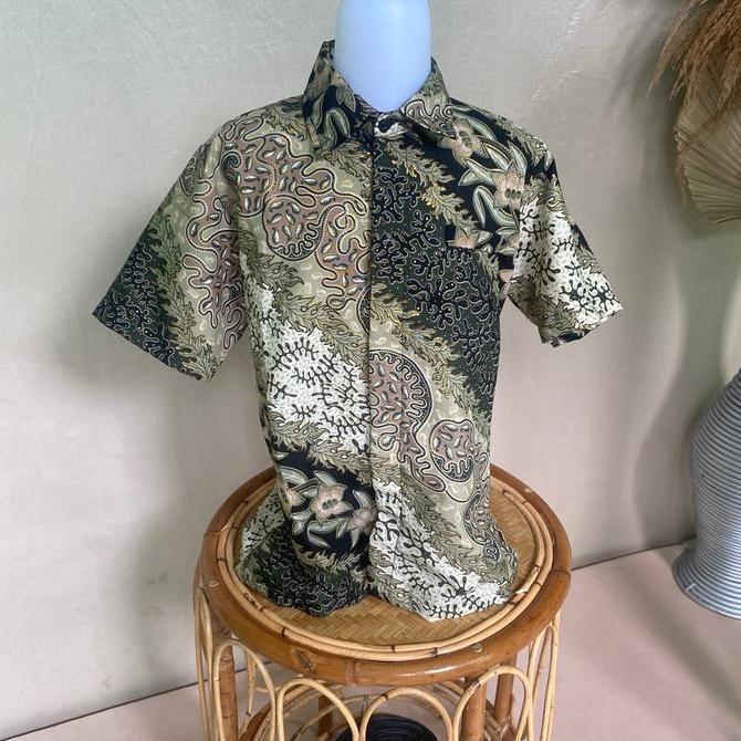 Larisbanget- Filosofi Kebaya - Kemeja Batik Anak Laki Laki 0-9 Tahun Hem Anak Lengan Pendek Laki-Lak