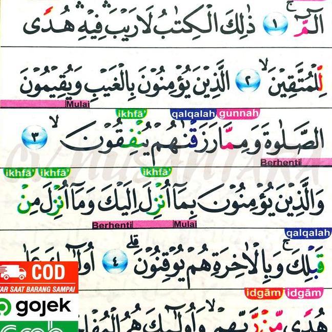 Alquran Besar A4 Arab Indonesia Tajwid Warna Al Quran Terjemah
