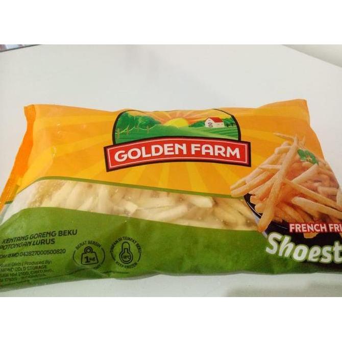 Lapakkita- Golden Farm French Fries Frozen Shoestring Kentang Beku 1 Kg