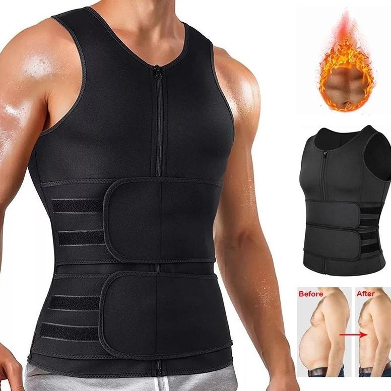 UNTUK PRIA Korset Pembentuk Badan Pria Korset Pelangsing Perut Buncit Shaper Waist Trainer Fat Burne