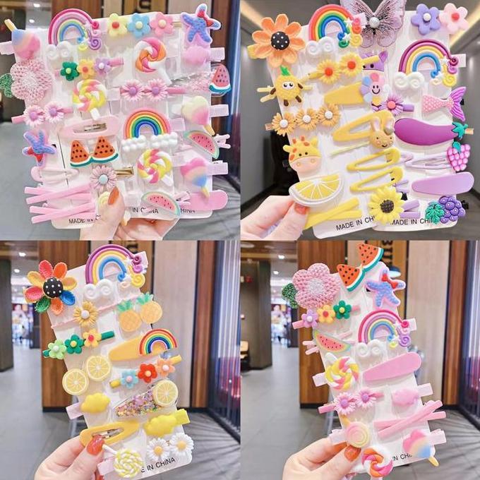 Kidall- [Hinata] Jepit Rambut Anak Fashion Korea Set Jepit Rambut Kartun Jepit Rambut Murah Untuk Ga