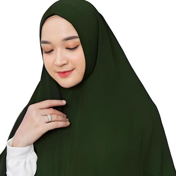 Terpopuler- Medina By Aqiya Kerudung Bergo Super Jumbo Khimar Syar'I Crinkle Airflow Premium Garansi