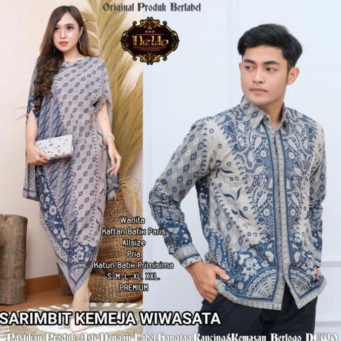 Sarimbit Kaftan SINARAN / Couple dress batik kaftan Asimetris / baju couple kondangan